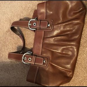Genuine leather coach purse